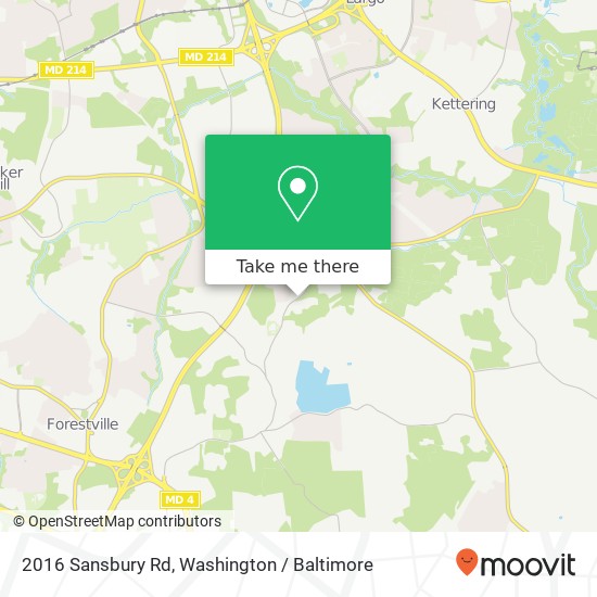 Mapa de 2016 Sansbury Rd, Upper Marlboro, MD 20774
