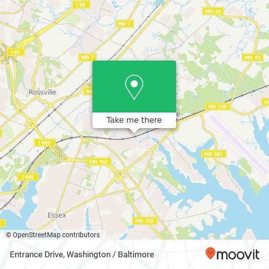 Mapa de Entrance Drive, Entrance Dr, Middle River, MD 21220, USA