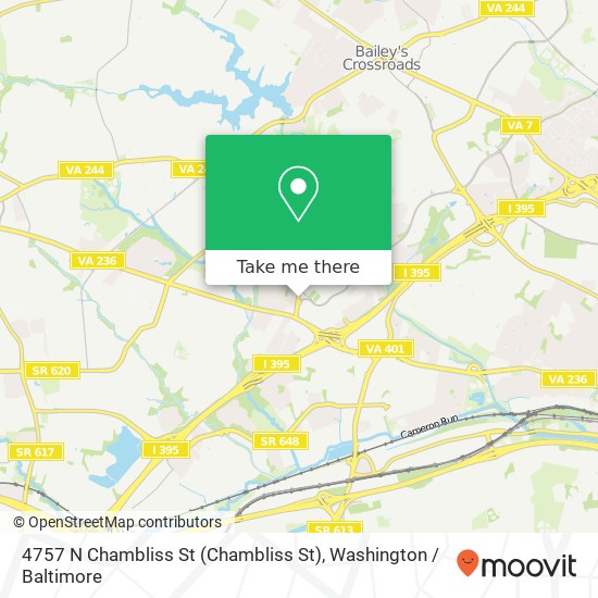 Mapa de 4757 N Chambliss St (Chambliss St), Alexandria, VA 22312
