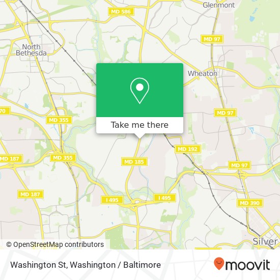 Mapa de Washington St, Kensington (KENSINGTON), MD 20895