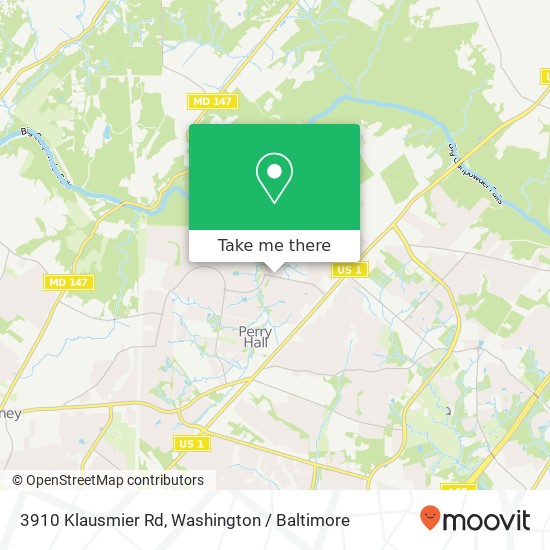 Mapa de 3910 Klausmier Rd, Nottingham, MD 21236