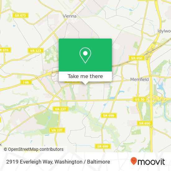 Mapa de 2919 Everleigh Way, Fairfax, VA 22031