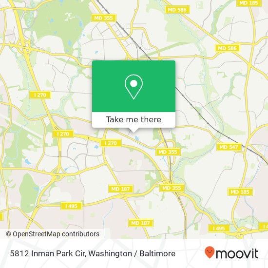 5812 Inman Park Cir, Rockville, MD 20852 map