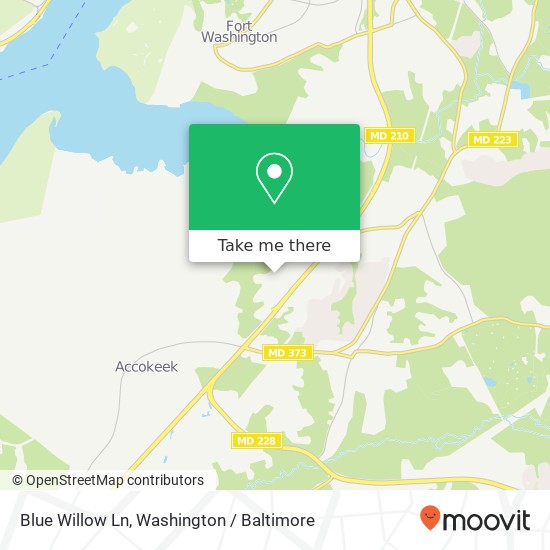 Blue Willow Ln, Accokeek, MD 20607 map