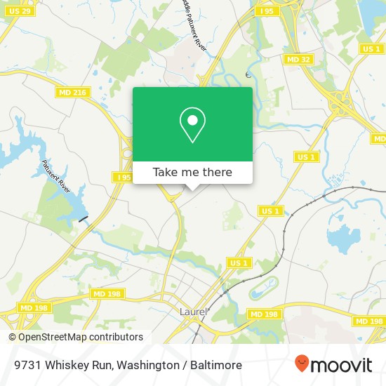 9731 Whiskey Run, Laurel, MD 20723 map