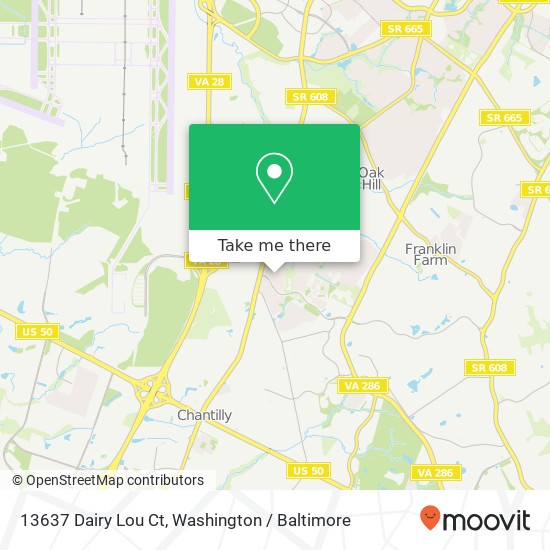 Mapa de 13637 Dairy Lou Ct, Herndon, VA 20171