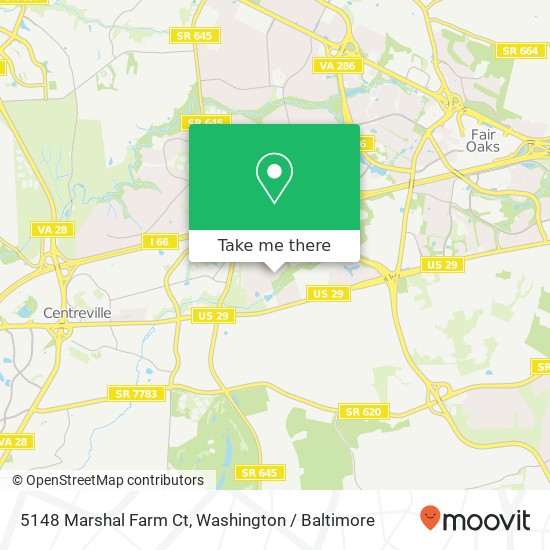 Mapa de 5148 Marshal Farm Ct, Fairfax, VA 22030