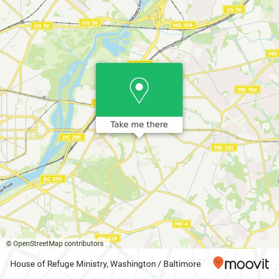 Mapa de House of Refuge Ministry, 4441 B St SE