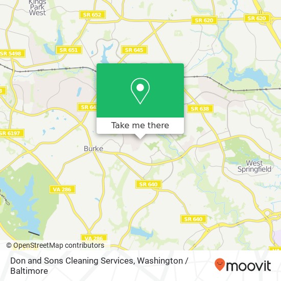 Mapa de Don and Sons Cleaning Services, 6369 Fenestra Ct