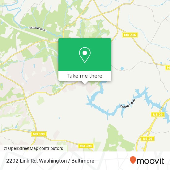 Mapa de 2202 Link Rd, Silver Spring, MD 20905