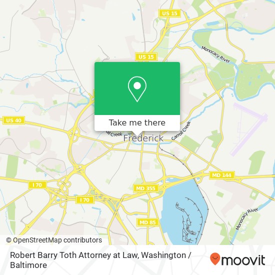 Mapa de Robert Barry Toth Attorney at Law, 129 W Patrick St