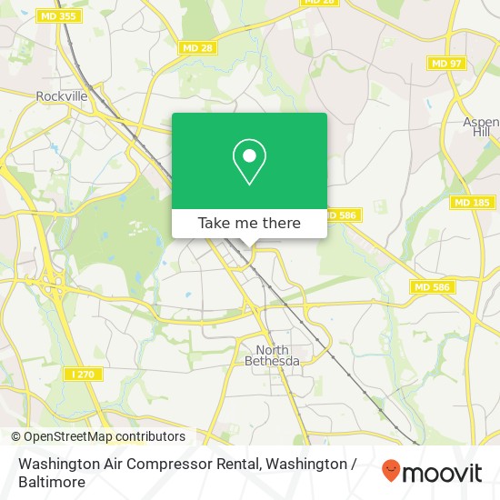 Mapa de Washington Air Compressor Rental, 12529 Parklawn Dr