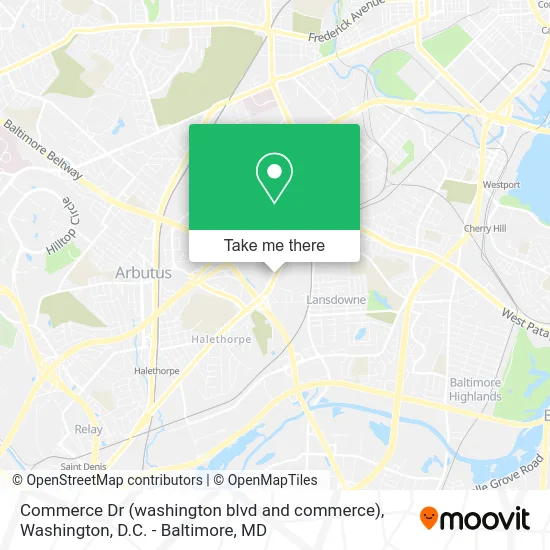 Commerce Dr (washington blvd and commerce) map