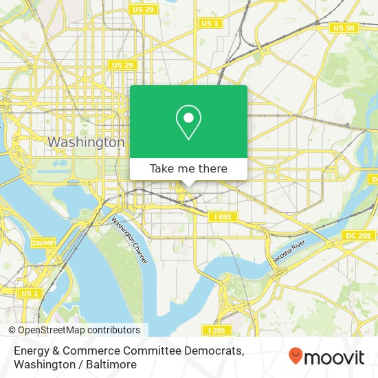 Mapa de Energy & Commerce Committee Democrats