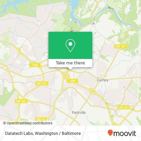 Mapa de Datatech Labs, 1957 E Joppa Rd