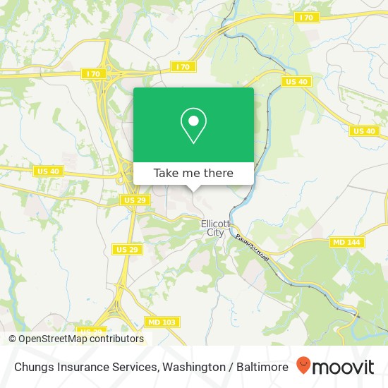 Mapa de Chungs Insurance Services, 3525 Ellicott Mills Dr