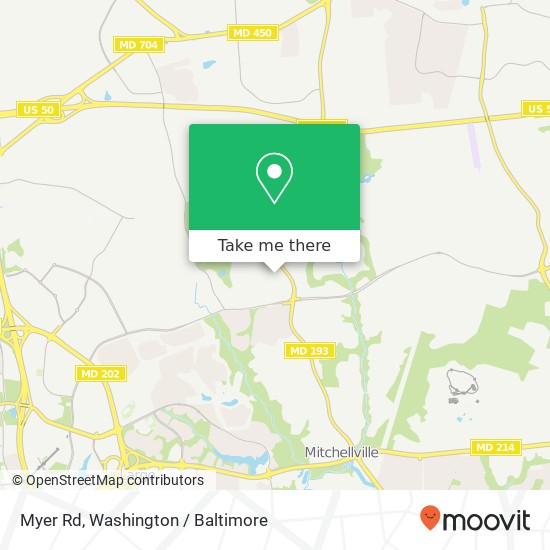 Mapa de Myer Rd, Bowie, MD 20721