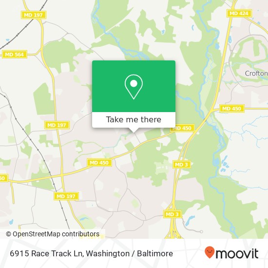 Mapa de 6915 Race Track Ln, Bowie, MD 20715