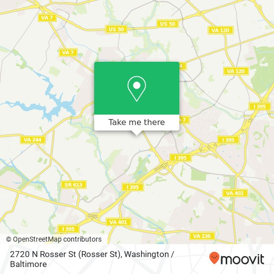 Mapa de 2720 N Rosser St (Rosser St), Alexandria, VA 22311
