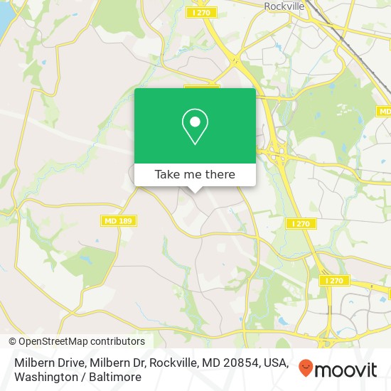 Milbern Drive, Milbern Dr, Rockville, MD 20854, USA map