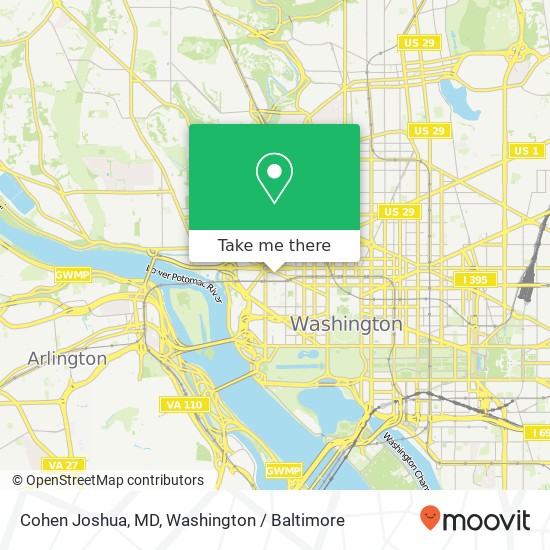 Cohen Joshua, MD, 2150 Pennsylvania Ave NW map