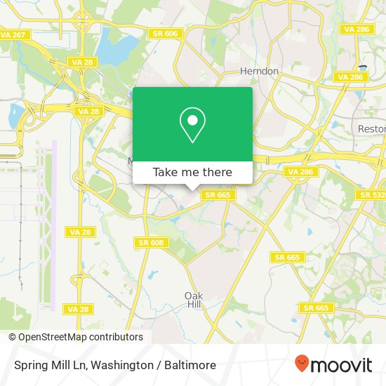 Spring Mill Ln, Herndon, VA 20171 map