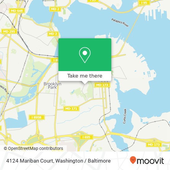 Mapa de 4124 Mariban Court, 4124 Mariban Ct, Baltimore, MD 21225, USA