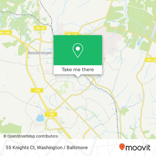 Mapa de 55 Knights Ct, Reisterstown, MD 21136