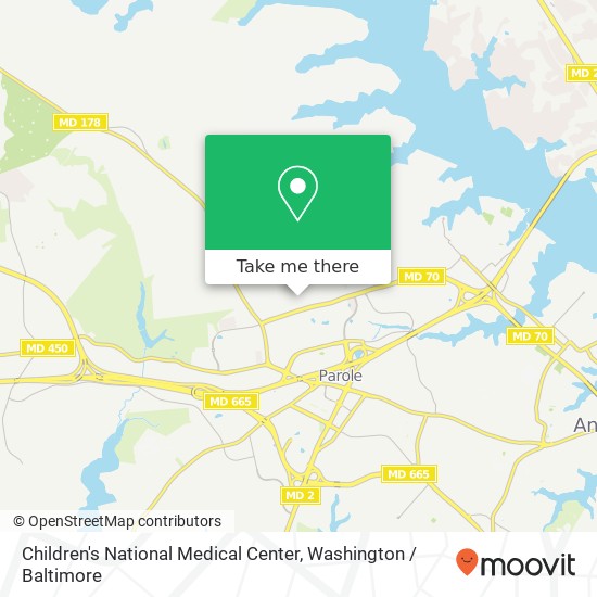 Children's National Medical Center, 888 Bestgate Rd map