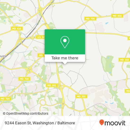 Mapa de 9244 Eason St, Glenarden, MD 20706