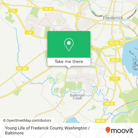 Mapa de Young Life of Frederick County, 5609 Ballenger Creek Pike