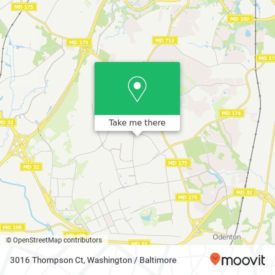 Mapa de 3016 Thompson Ct, Fort Meade, MD 20755