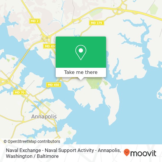Mapa de Naval Exchange - Naval Support Activity - Annapolis