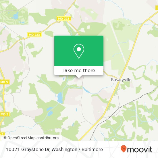 Mapa de 10021 Graystone Dr, Upper Marlboro, MD 20772