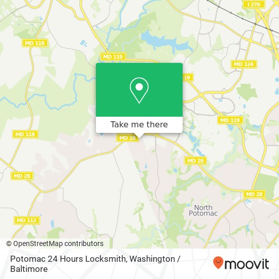 Potomac 24 Hours Locksmith, 12510 Granite Ridge Dr map