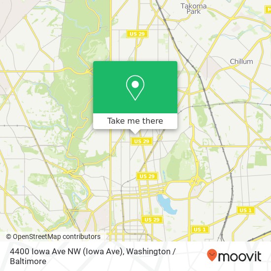 4400 Iowa Ave NW (Iowa Ave), Washington, DC 20011 map