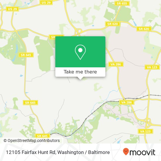 Mapa de 12105 Fairfax Hunt Rd, Fairfax, VA 22030