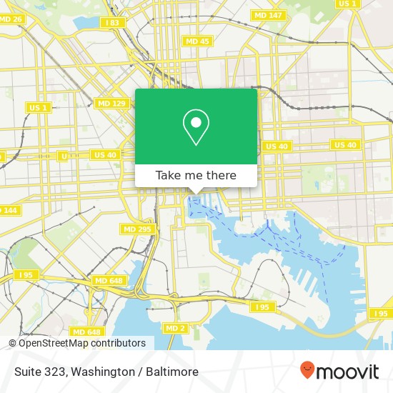 Mapa de Suite 323, 401 E Pratt St Suite 323, Baltimore, MD 21202, USA