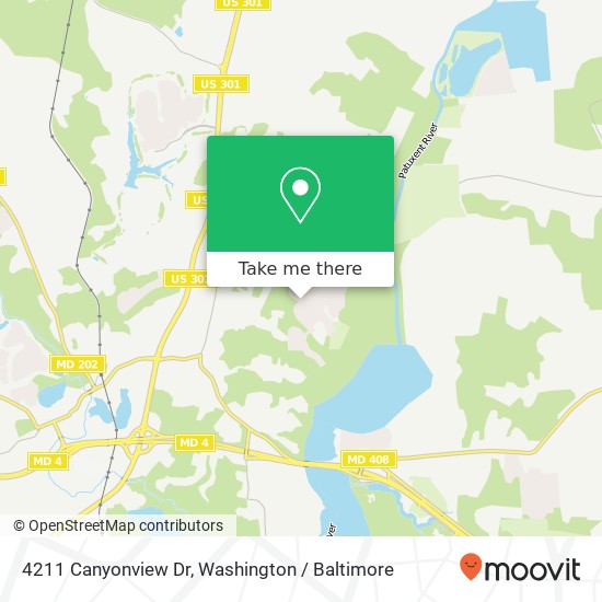 Mapa de 4211 Canyonview Dr, Upper Marlboro, MD 20772