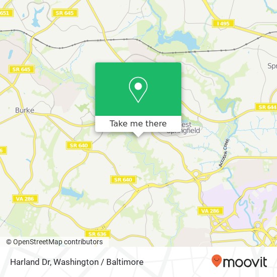 Harland Dr, Springfield, VA 22152 map