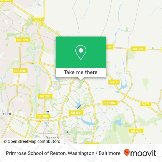 Mapa de Primrose School of Reston, 1309 N Village Rd