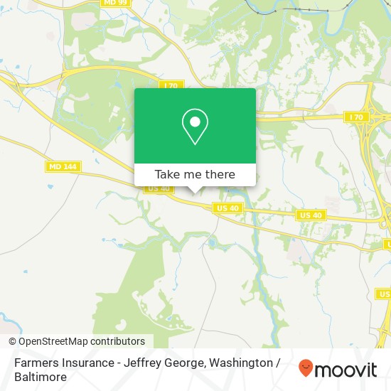 Mapa de Farmers Insurance - Jeffrey George, 10260 Baltimore National Pike