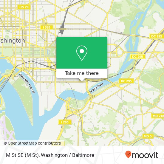 Mapa de M St SE (M St), Washington, DC 20003