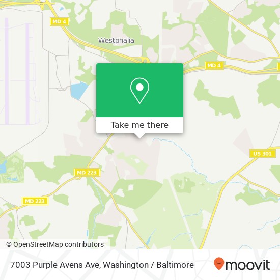 Mapa de 7003 Purple Avens Ave, Upper Marlboro, MD 20772