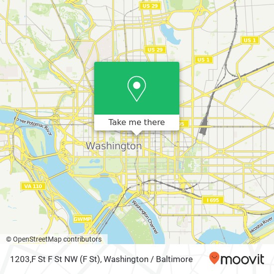 1203,F St F St NW (F St), Washington, DC 20004 map