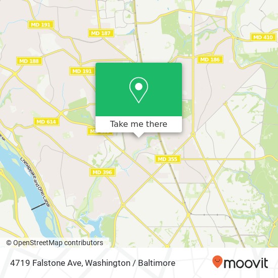 4719 Falstone Ave, Chevy Chase, MD 20815 map