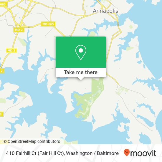 Mapa de 410 Fairhill Ct (Fair Hill Ct), Annapolis, MD 21403