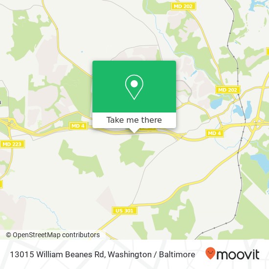 Mapa de 13015 William Beanes Rd, Upper Marlboro, MD 20772