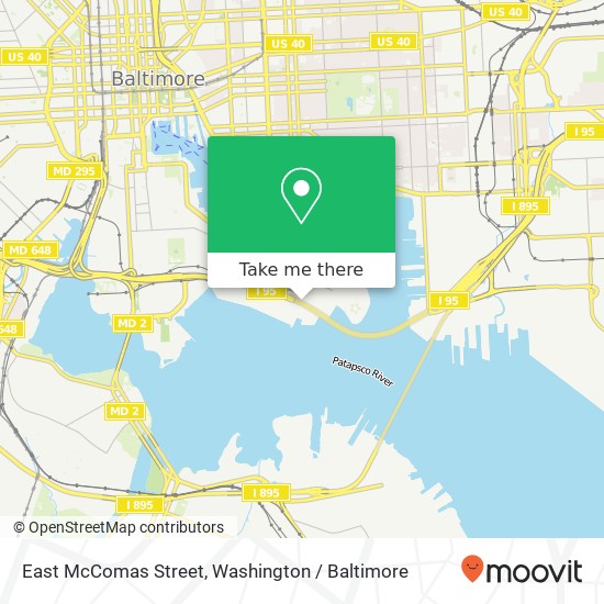 East McComas Street, E McComas St, Baltimore, MD 21230, USA map