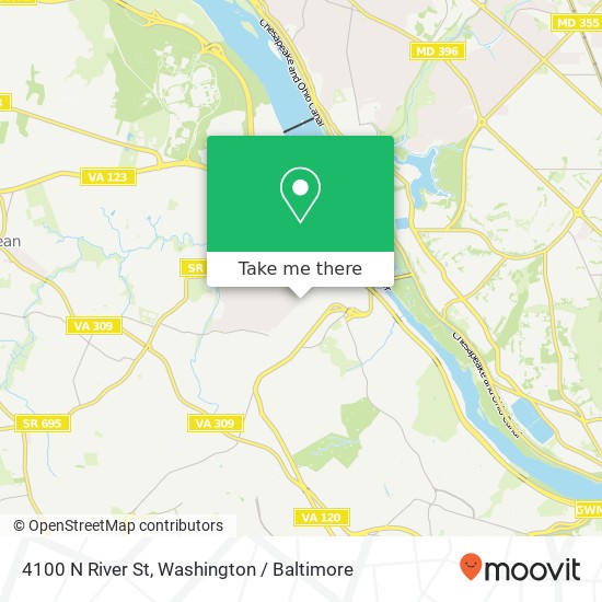 Mapa de 4100 N River St, McLean, VA 22101